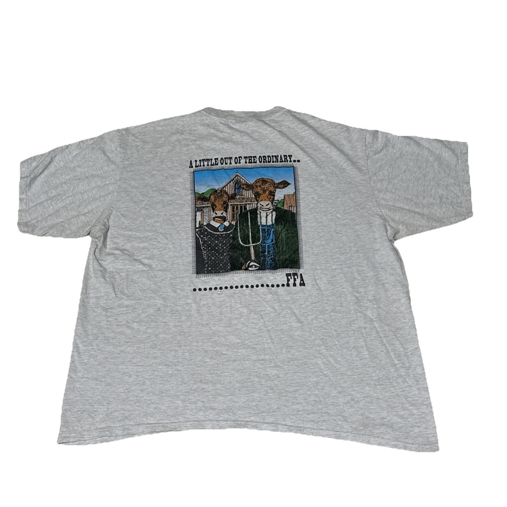 Vintage FFA Art Cow T Shirt 90 Future Farmers of America SZ 2XL 90s Texas